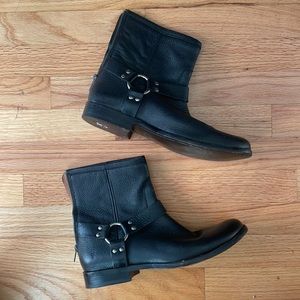 FRYE Phillip Harness Short Boots Black Size 10